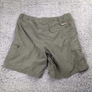 Columbia Shorts Men Medium Green Outdoor Cargo Gorpcore Nylon Hiking Fish Trail